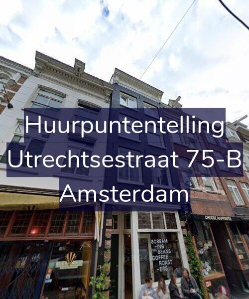 Foto gevel Huurpuntentelling voor Utrechtsestraat 75-B, Amsterdam