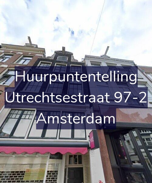 Foto gevel Huurpuntentelling voor Utrechtsestraat 97-2, Amsterdam