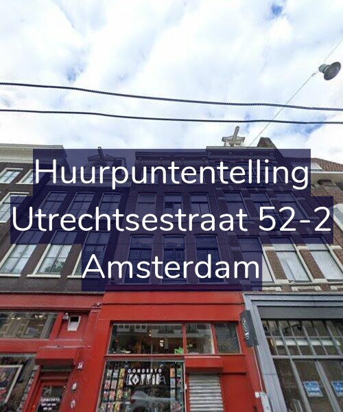 Foto gevel Huurpuntentelling voor Utrechtsestraat 52-2, Amsterdam