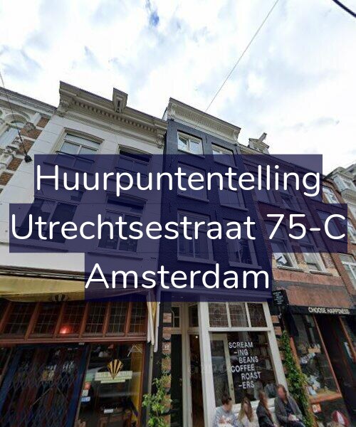 Foto gevel Huurpuntentelling voor Utrechtsestraat 75-C, Amsterdam