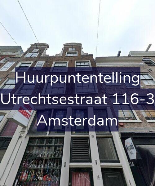 Foto gevel Huurpuntentelling voor Utrechtsestraat 116-3, Amsterdam
