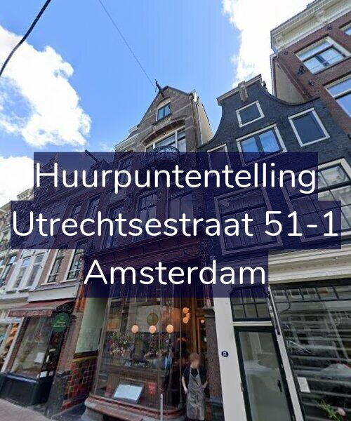 Foto gevel Huurpuntentelling voor Utrechtsestraat 51-1, Amsterdam