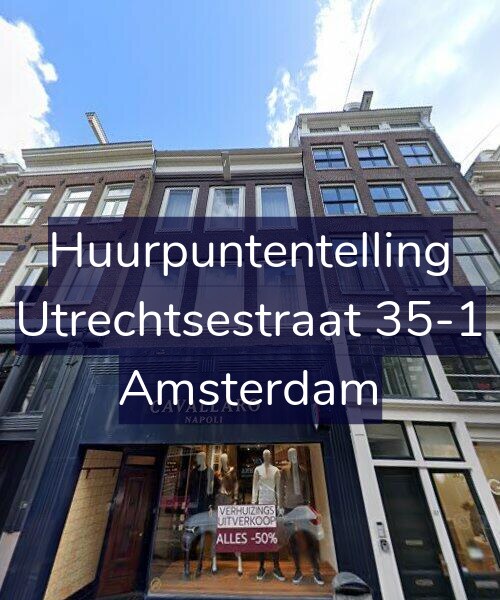 Foto gevel Huurpuntentelling voor Utrechtsestraat 35-1, Amsterdam