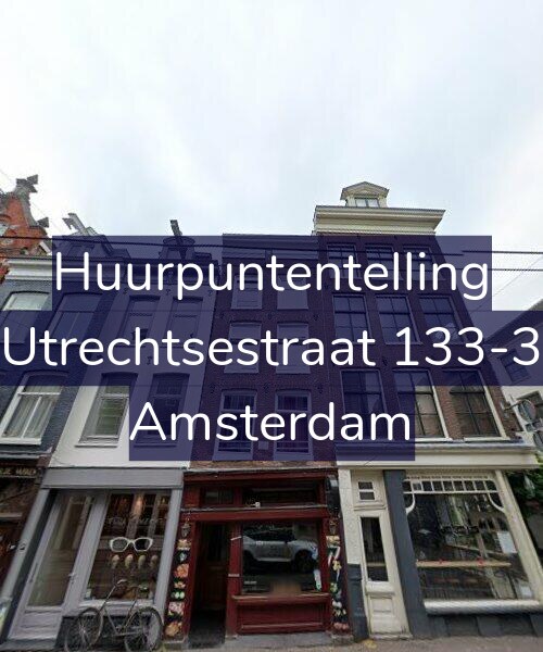 Foto gevel Huurpuntentelling voor Utrechtsestraat 133-3, Amsterdam