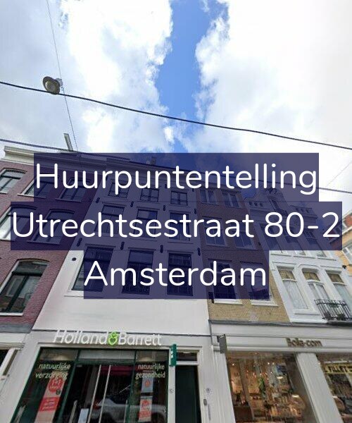 Foto gevel Huurpuntentelling voor Utrechtsestraat 80-2, Amsterdam