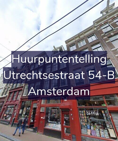 Foto gevel Huurpuntentelling voor Utrechtsestraat 54-B, Amsterdam