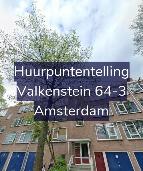 Foto gevel Huurpuntentelling voor Valkenstein 64-3, Amsterdam
