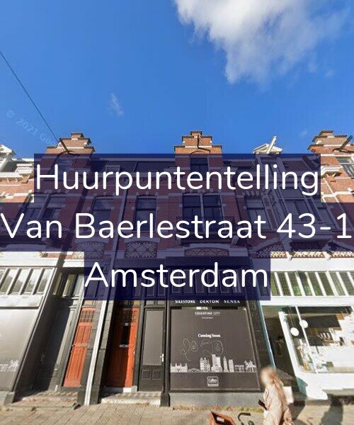 Foto gevel Huurpuntentelling voor Van Baerlestraat 43-1, Amsterdam