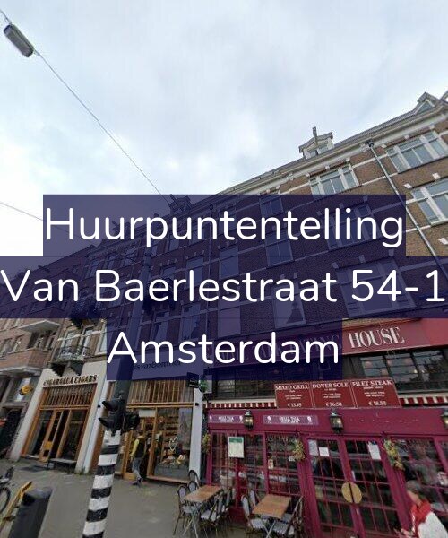 Foto gevel Huurpuntentelling voor Van Baerlestraat 54-1, Amsterdam