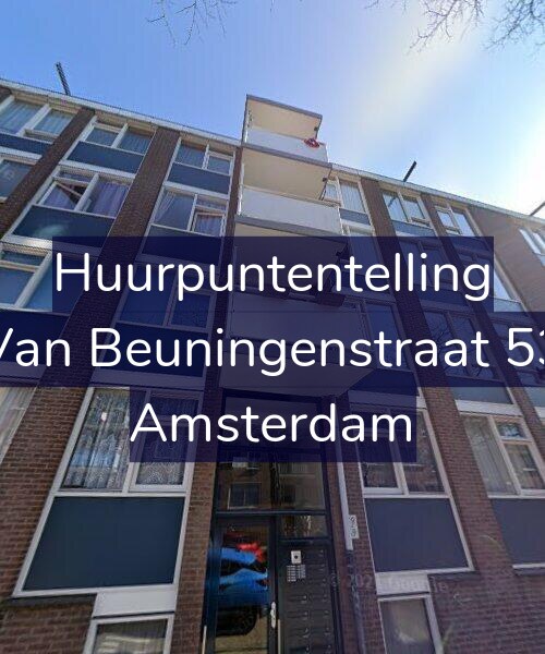Foto gevel Huurpuntentelling voor Van Beuningenstraat 53, Amsterdam
