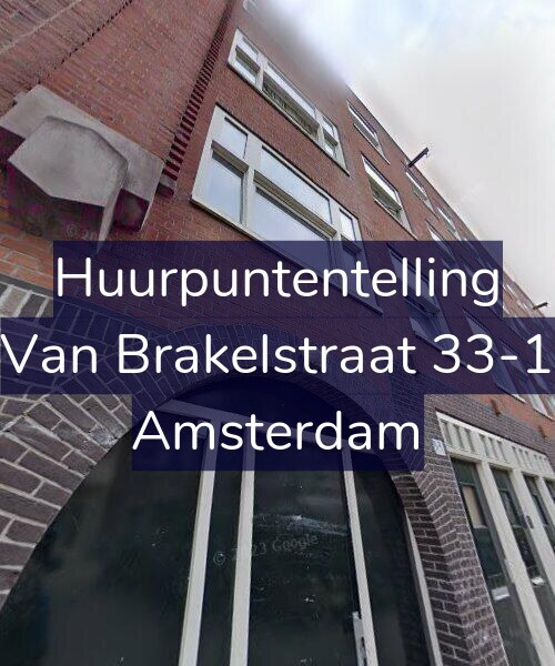 Foto gevel Huurpuntentelling voor Van Brakelstraat 33-1, Amsterdam