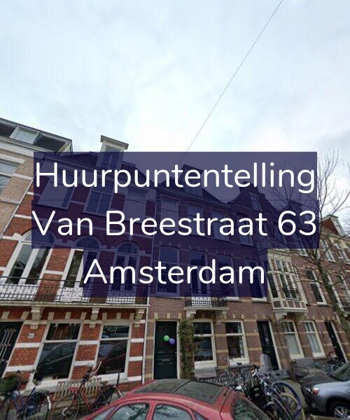 Foto gevel Huurpuntentelling voor Van Breestraat 63, Amsterdam