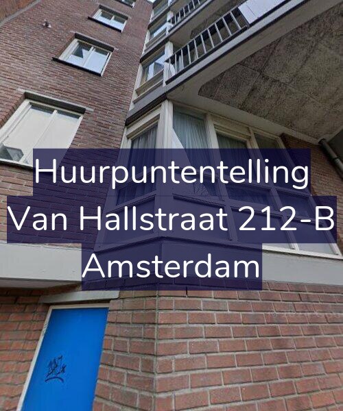 Foto gevel Huurpuntentelling voor Van Hallstraat 212-B, Amsterdam