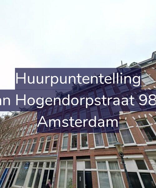 Foto gevel Huurpuntentelling voor Van Hogendorpstraat 98-2, Amsterdam