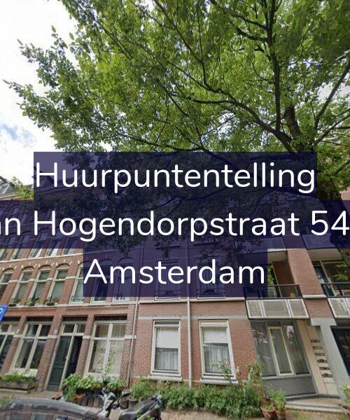 Foto gevel Huurpuntentelling voor Van Hogendorpstraat 54-A, Amsterdam