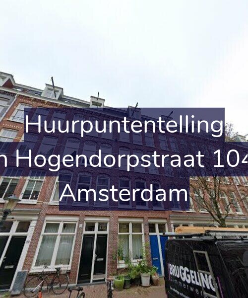 Foto gevel Huurpuntentelling voor Van Hogendorpstraat 104-H, Amsterdam
