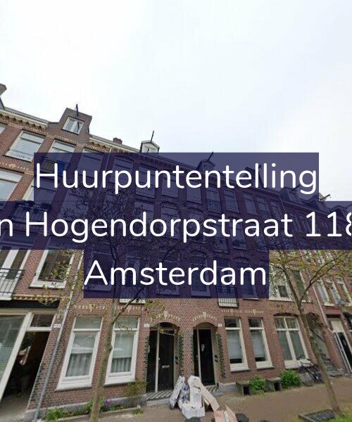 Foto gevel Huurpuntentelling voor Van Hogendorpstraat 118-1, Amsterdam