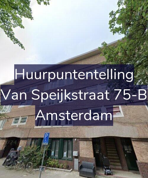 Foto gevel Huurpuntentelling voor Van Speijkstraat 75-B, Amsterdam