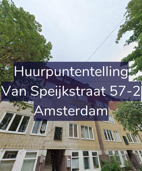 Foto gevel Huurpuntentelling voor Van Speijkstraat 57-2, Amsterdam