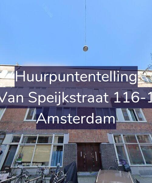 Foto gevel Huurpuntentelling voor Van Speijkstraat 116-1, Amsterdam