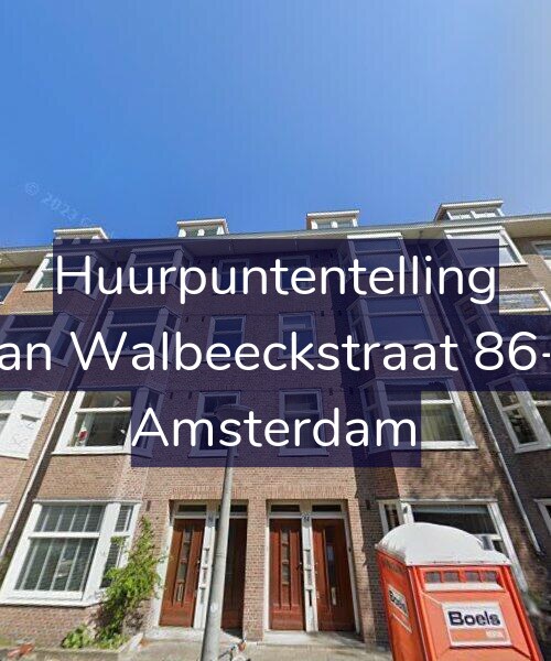 Foto gevel Huurpuntentelling voor Van Walbeeckstraat 86-1, Amsterdam