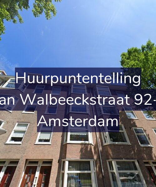 Foto gevel Huurpuntentelling voor Van Walbeeckstraat 92-3, Amsterdam