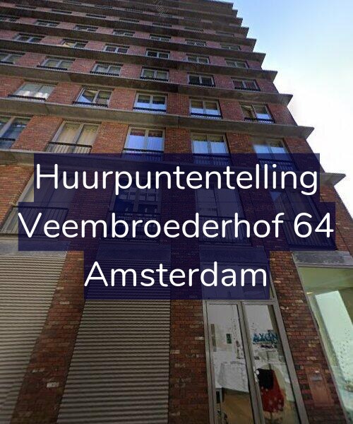 Foto gevel Huurpuntentelling voor Veembroederhof 64, Amsterdam