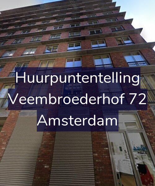 Foto gevel Huurpuntentelling voor Veembroederhof 72, Amsterdam