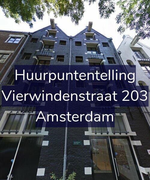 Foto gevel Huurpuntentelling voor Vierwindenstraat 203, Amsterdam