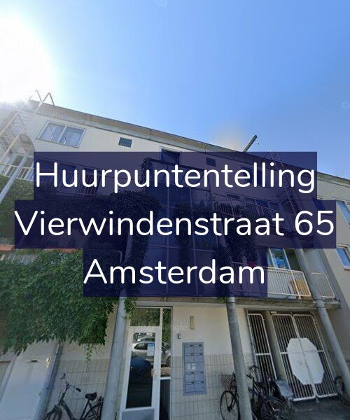 Foto gevel Huurpuntentelling voor Vierwindenstraat 65, Amsterdam
