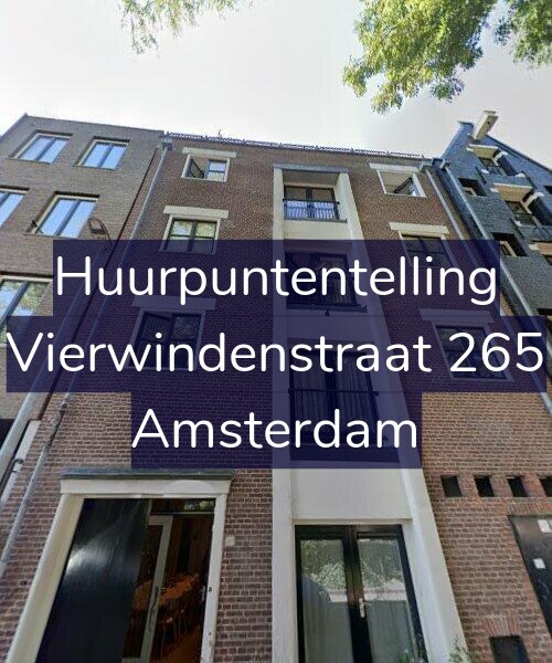 Foto gevel Huurpuntentelling voor Vierwindenstraat 265, Amsterdam