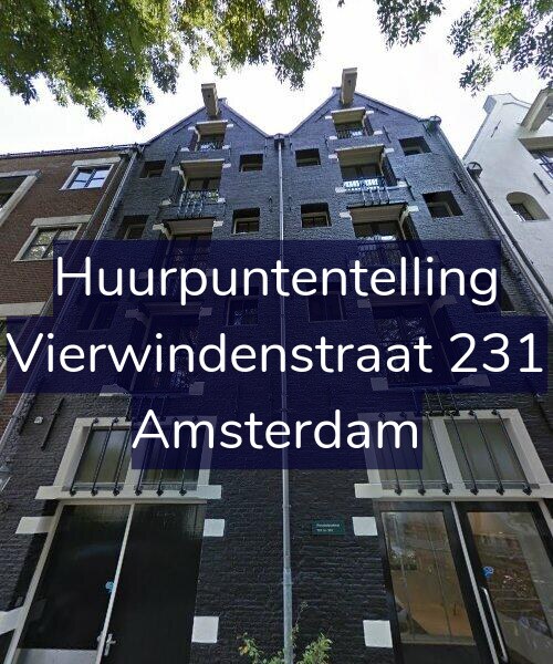 Foto gevel Huurpuntentelling voor Vierwindenstraat 231, Amsterdam