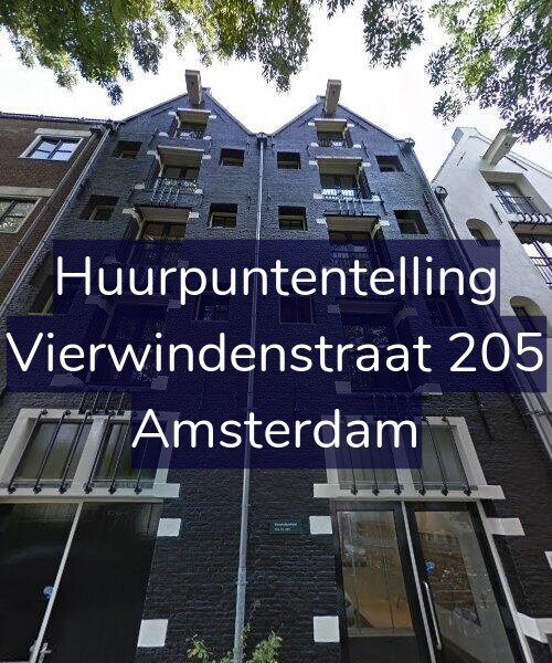 Foto gevel Huurpuntentelling voor Vierwindenstraat 205, Amsterdam