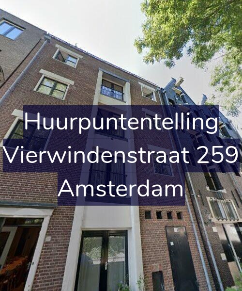 Foto gevel Huurpuntentelling voor Vierwindenstraat 259, Amsterdam