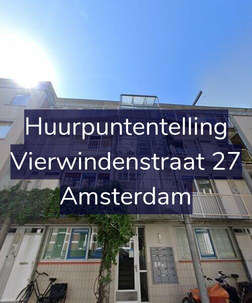 Foto gevel Huurpuntentelling voor Vierwindenstraat 27, Amsterdam