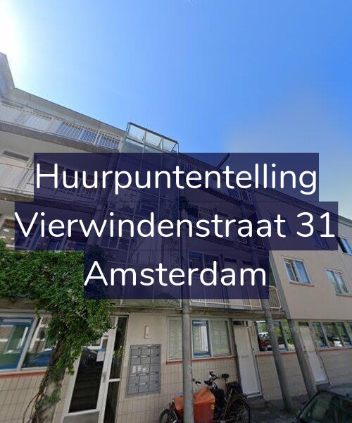 Foto gevel Huurpuntentelling voor Vierwindenstraat 31, Amsterdam