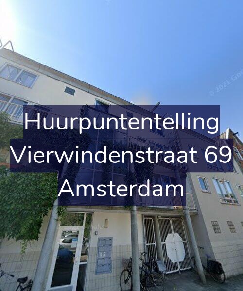 Foto gevel Huurpuntentelling voor Vierwindenstraat 69, Amsterdam