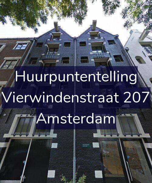 Foto gevel Huurpuntentelling voor Vierwindenstraat 207, Amsterdam