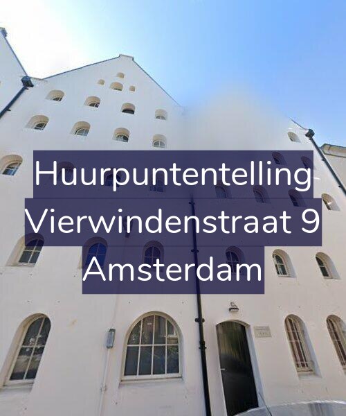 Foto gevel Huurpuntentelling voor Vierwindenstraat 9, Amsterdam