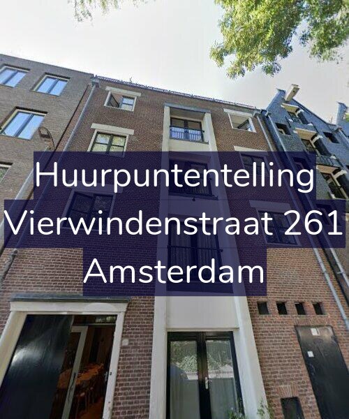 Foto gevel Huurpuntentelling voor Vierwindenstraat 261, Amsterdam