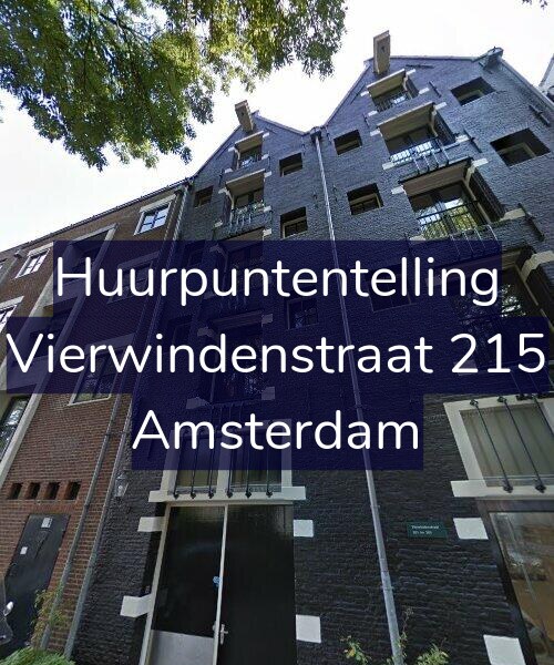 Foto gevel Huurpuntentelling voor Vierwindenstraat 215, Amsterdam