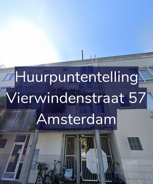 Foto gevel Huurpuntentelling voor Vierwindenstraat 57, Amsterdam
