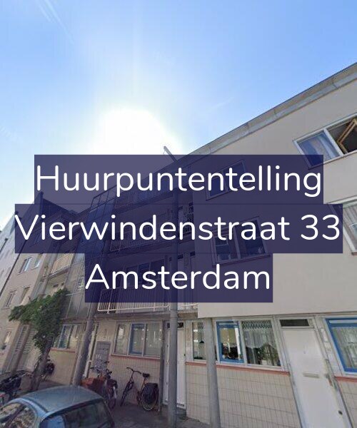 Foto gevel Huurpuntentelling voor Vierwindenstraat 33, Amsterdam