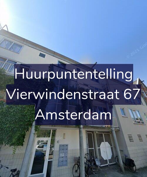 Foto gevel Huurpuntentelling voor Vierwindenstraat 67, Amsterdam