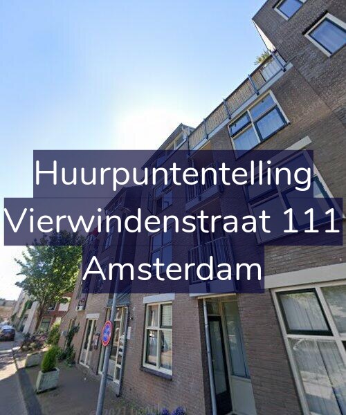 Foto gevel Huurpuntentelling voor Vierwindenstraat 111, Amsterdam