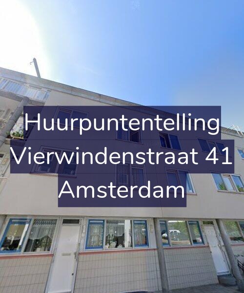 Foto gevel Huurpuntentelling voor Vierwindenstraat 41, Amsterdam