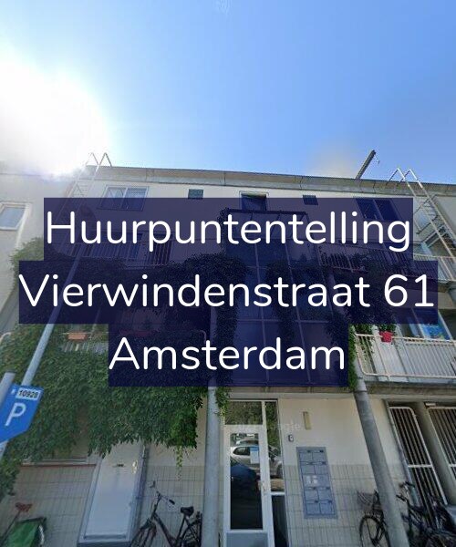 Foto gevel Huurpuntentelling voor Vierwindenstraat 61, Amsterdam