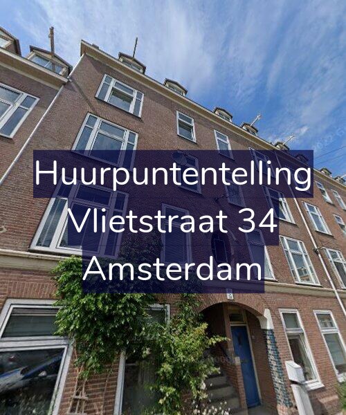 Foto gevel Huurpuntentelling voor Vlietstraat 34, Amsterdam