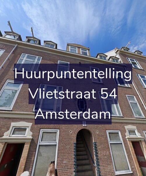 Foto gevel Huurpuntentelling voor Vlietstraat 54, Amsterdam