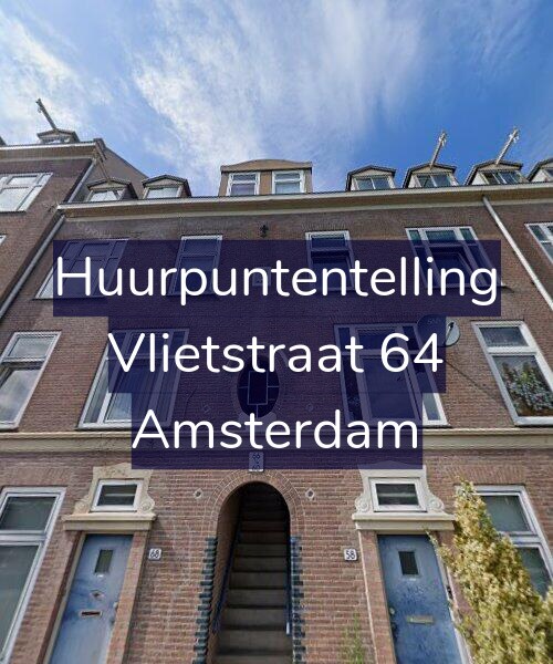 Foto gevel Huurpuntentelling voor Vlietstraat 64, Amsterdam